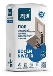 Bergauf Boden Nivelir 25 кг Тонкослойный самонивелирующийся пол для любых, в том числе слабых низкомарочных оснований