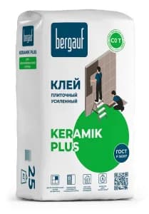 Bergauf Keramik Plus усиленный плиточный клей, 25 кг