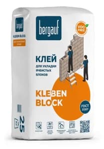 Bergauf Kleben Block 25 кг Клей для укладки ячеистых блоков